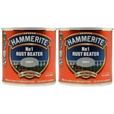 2X Hammerite No.1 Rustbeater Grey 250ml Rustbeater